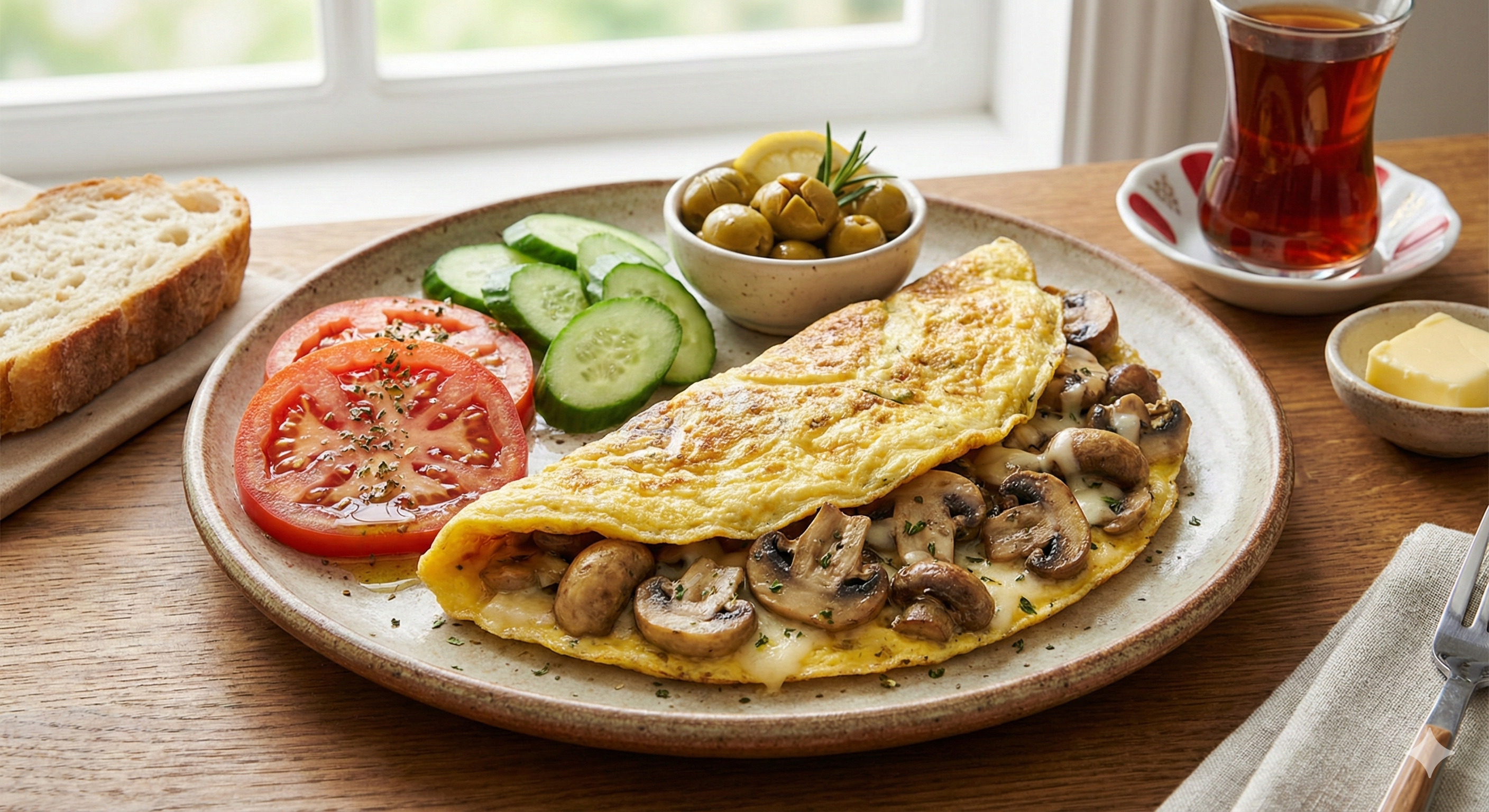 Mantarlı Omlet 
