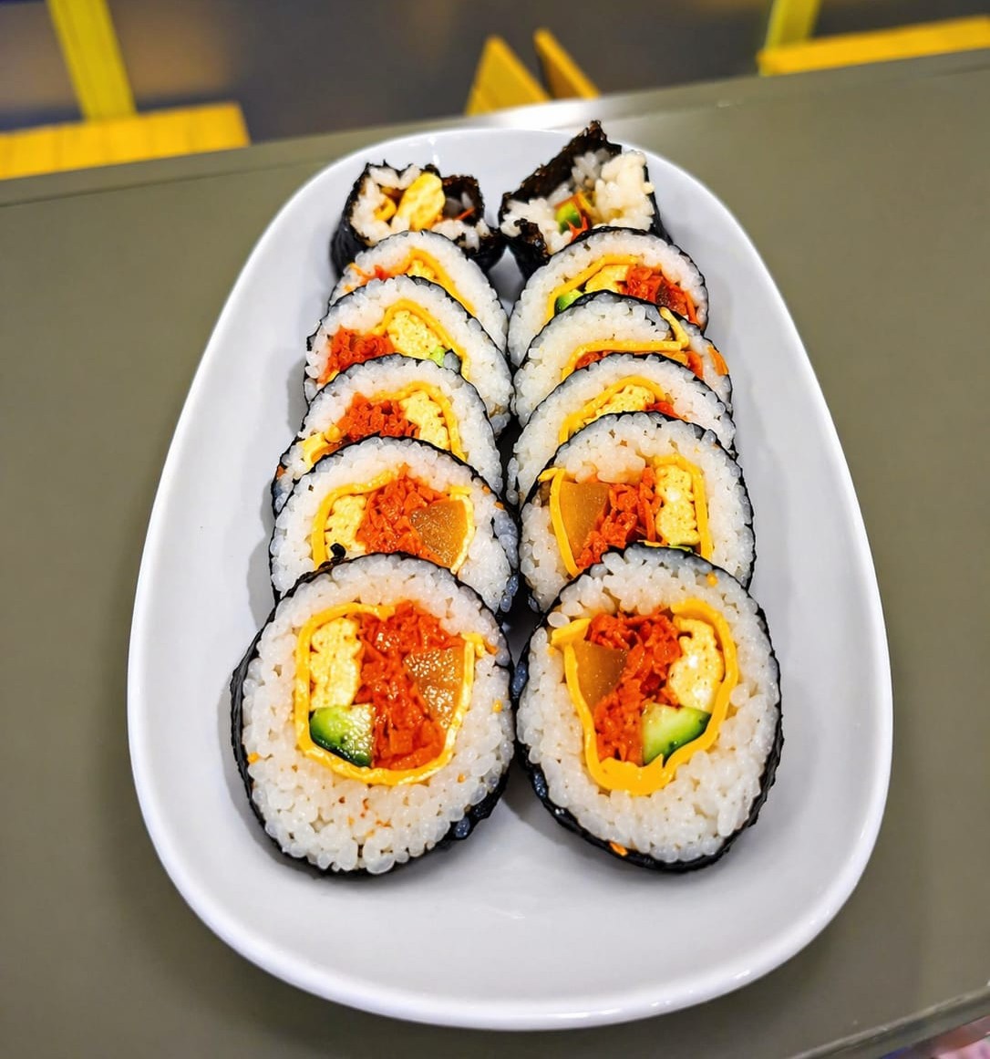 Cheddar Peyniri Kimbap (Cheddar Cheese Kimbap)